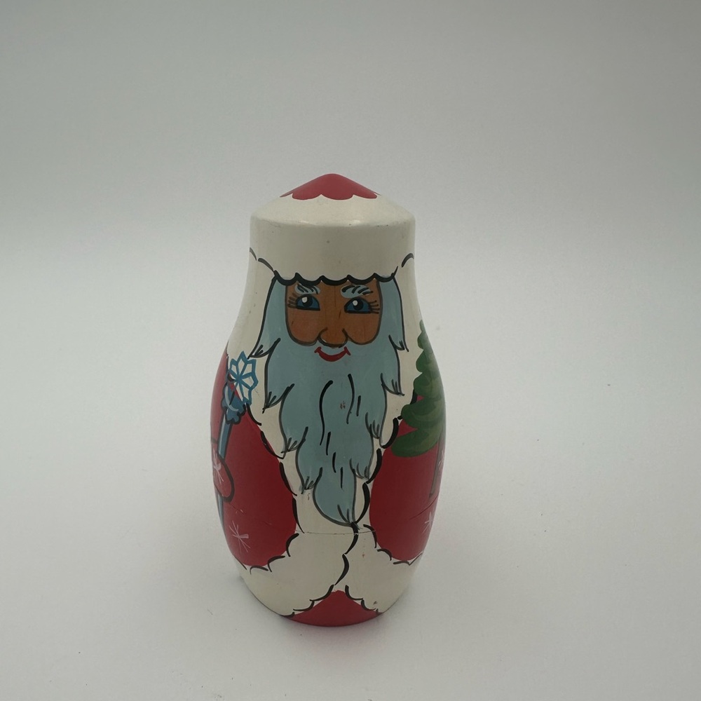 Set cof 4 Russian Santa Claus Nesting Dolls